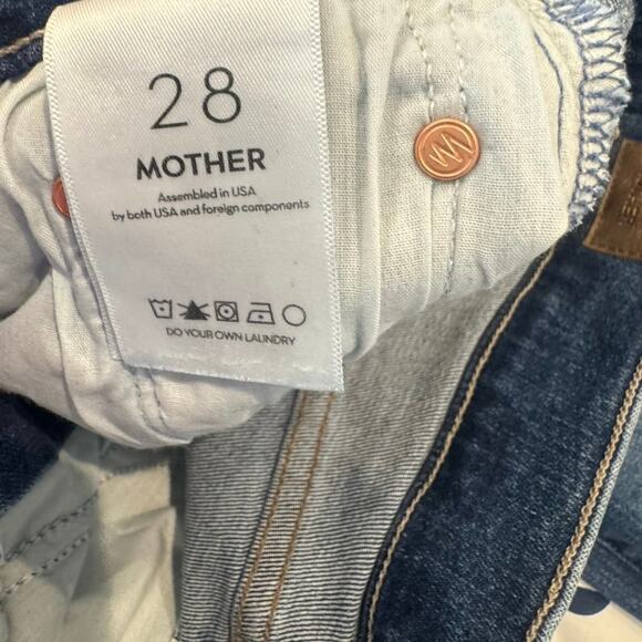 Mother The Tomcat Roller Sneak High Rise Wide Leg Jeans Sixth Sense Size 28 NWT - Picture 9 of 13